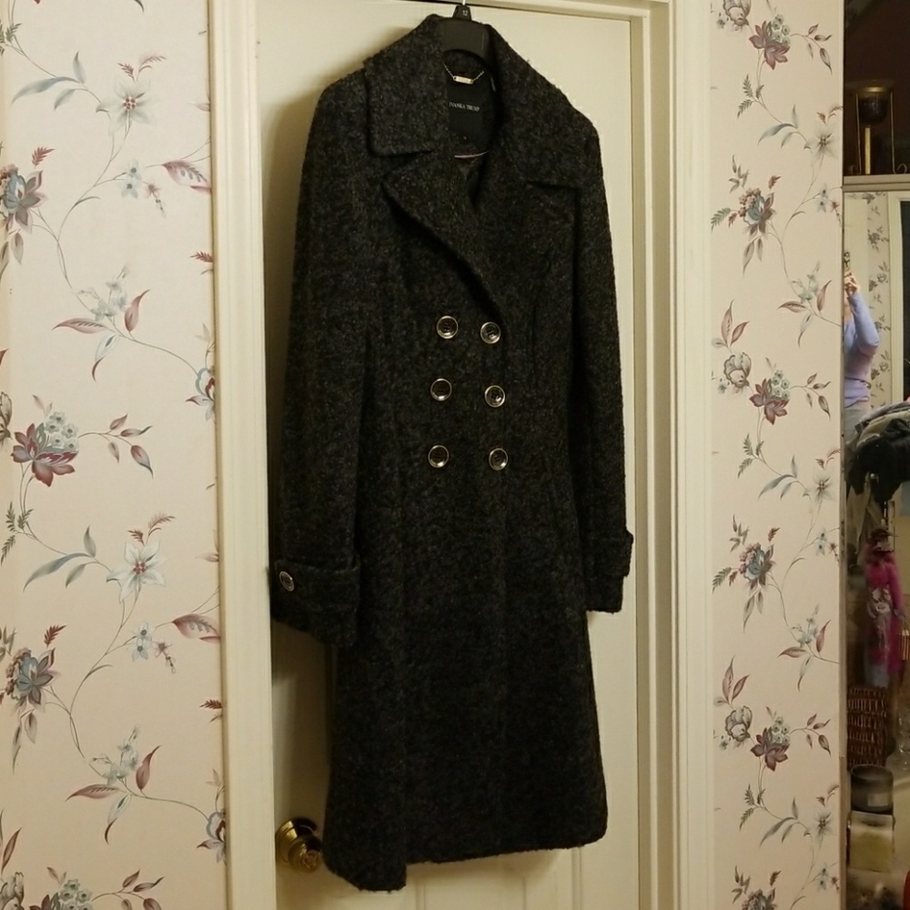 Ivanka Trump Charcoal Double-Breasted Coat
